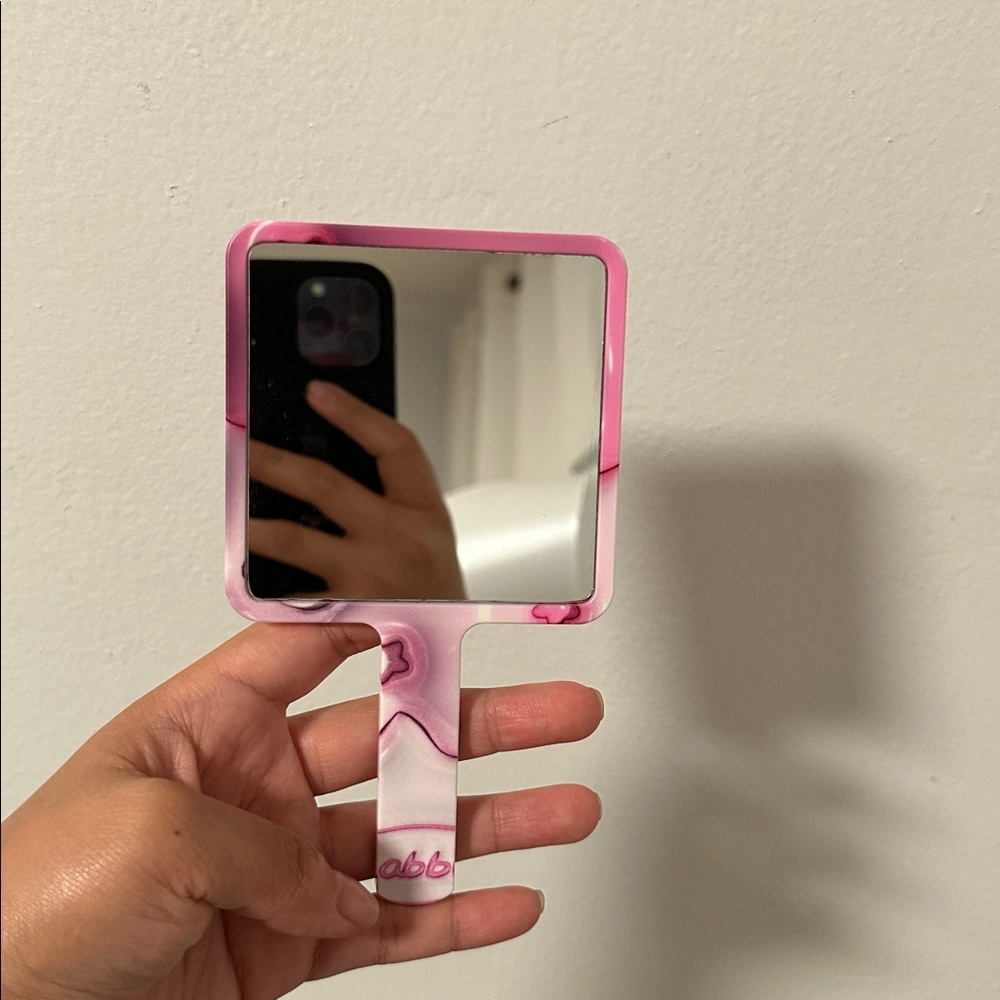 Pink Handheld Mirror
